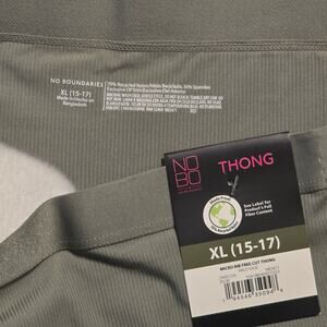 No Boundries XL Green Thong New